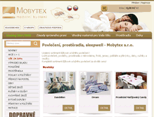 Tablet Screenshot of bydleni-textil.cz